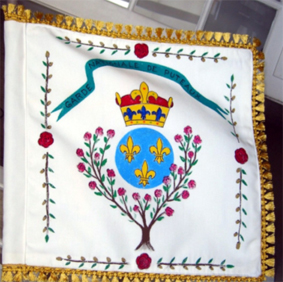 Peinture du drapeau de Puteaux verso